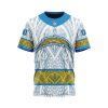 Los Angeles Chargers Custom Name Number Native With Samoa Culture T-Shirt