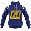 Los Angeles Chargers Custom Name Number Royal Alternate Jersey Pullover Hoodie