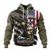Los Angeles Chargers Custom Name Number Veterans Kneeling Soldier Pullover Hoodie