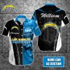 Los Angeles Chargers Custom Name Special Half Tone Mascot Hawaiian Shirt