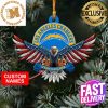 Los Angeles Chargers Custom Name US Eagle Custom Shaped Ornament