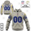 Los Angeles Rams Custom Name Number Bone Road Jersey Pullover Hoodie
