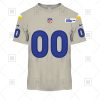 Los Angeles Rams Custom Name Number Bone Road Jersey T-Shirt