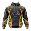 Los Angeles Rams Custom Name Number Camo Hunting Pullover Hoodie