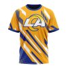 Los Angeles Rams Custom Name Number MotoCross Concept T-Shirt