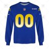 Los Angeles Rams Custom Name Number Royal Home Jersey Sweatshirt