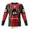Los Angeles Rams Custom Name Number Spider Man Sweatshirt