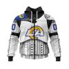 Los Angeles Rams Custom Name Number Star Wars Zip Up Hoodie
