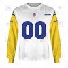 Los Angeles Rams Custom Name Number White Alternate Jersey Sweatshirt