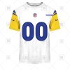 Los Angeles Rams Custom Name Number White Alternate Jersey T-Shirt