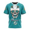 Miami Dolphins Custom Name Number Kits For Dia De Muertos T-Shirt