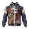 Miami Dolphins Custom Name Number Mandalorian And Baby Yoda Zip Up Hoodie