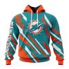 Miami Dolphins Custom Name Number MotoCross Concept Pullover Hoodie