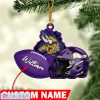 Minnesota Vikings Custom Name Rugby Ball Helmet Custom Shaped Ornament