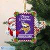 Minnesota Vikings Santa And Reindeer Custom Shaped Ornament