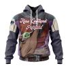 New England Patriots Custom Name Number Mandalorian And Baby Yoda Pullover Hoodie