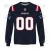 New England Patriots Custom Name Number Navy Home Jersey Sweatshirt