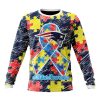 New England Patriots Custom Name Number Puzzle Autism Awareness Sweatshirt