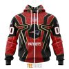 New England Patriots Custom Name Number Spider Man Zip Up Hoodie