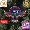 New England Patriots Custom Name US Eagle Custom Shaped Ornament