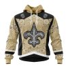 New Orleans Saints Custom Name Number Classic Style Pullover Hoodie