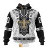 New Orleans Saints Custom Name Number Native Pattern Pullover Hoodie