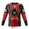 New Orleans Saints Custom Name Number Spider Man Sweatshirt