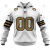 New Orleans Saints Custom Name Number White Alternate Jersey Pullover Hoodie