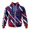 New York Giants Custom Name Number MotoCross Concept Zip Up Hoodie