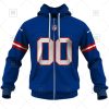 New York Giants Custom Name Number Royal Home Jersey Zip Up Hoodie