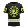 New York Giants Custom Name Number Special FireFighter Uniform T-Shirt