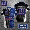 New York Giants Custom Name Special Half Tone Mascot Hawaiian Shirt