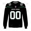 New York Jets Custom Name Number Black Alternate Jersey Sweatshirt