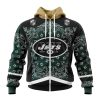 New York Jets Custom Name Number Classic Style Zip Up Hoodie