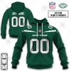 New York Jets Custom Name Number Green Home Jersey Pullover Hoodie