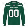 New York Jets Custom Name Number Green Home Jersey Sweatshirt