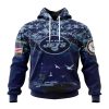 New York Jets Custom Name Number Honor US Navy Veterans Pullover Hoodie