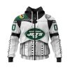 New York Jets Custom Name Number Star Wars Zip Up Hoodie