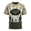 New York Jets Custom Name Number Veterans And Families T-Shirt