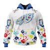 Philadelphia Eagles Custom Name Number Autism Awareness Hands Zip Up Hoodie