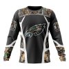 Philadelphia Eagles Custom Name Number Camo Hunting Sweatshirt