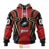 Philadelphia Eagles Custom Name Number Spider Man Pullover Hoodie