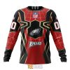 Philadelphia Eagles Custom Name Number Spider Man Sweatshirt