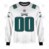 Philadelphia Eagles Custom Name Number White Road Jersey Sweatshirt