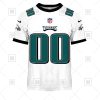 Philadelphia Eagles Custom Name Number White Road Jersey T-Shirt