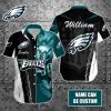 Philadelphia Eagles Custom Name Special Half Tone Mascot Hawaiian Shirt