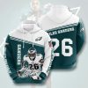 Philadelphia Eagles Miles Sanders Green White Pullover Hoodie