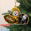 Pittsburgh Steelers Custom Name Rugby Ball Helmet Custom Shaped Ornament