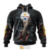 Pittsburgh Steelers Halloween Horror Skull Pullover Hoodie