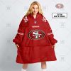 San Francisco 49ers Custom Name Number Scarlet Home Jersey Fleece Oodie